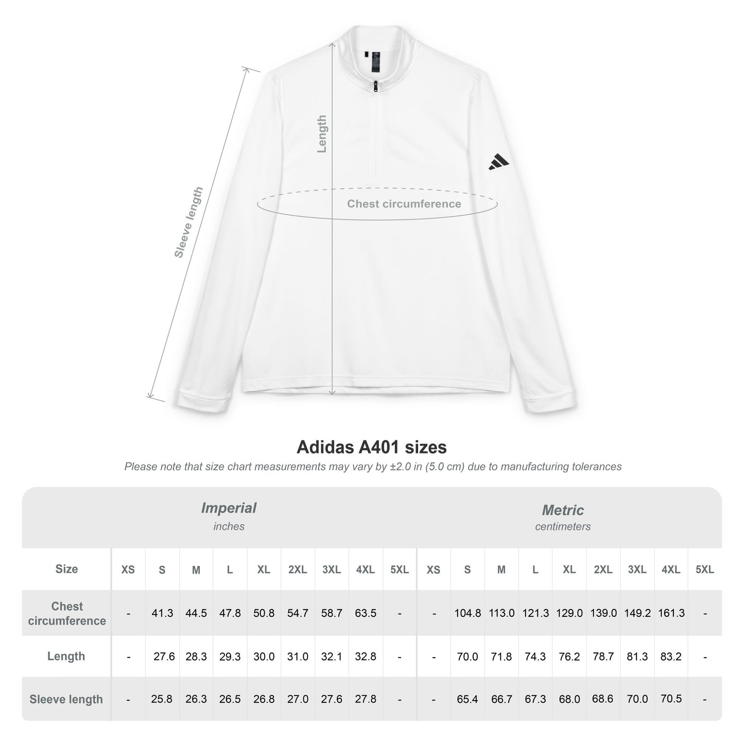 WL Quarter-Zip White Adidas®
